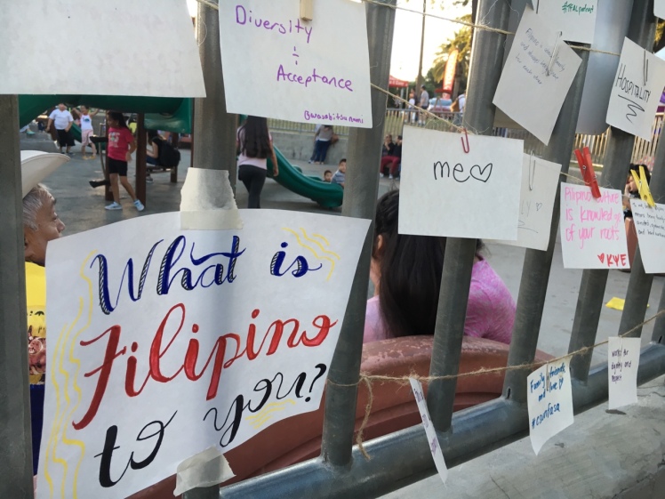 Participants addressed the  question, What is Filpino to You? with a range of creative answers.